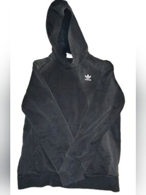 Adidas Black/Gray Hooded Long Sleeve Sweatshirt Large